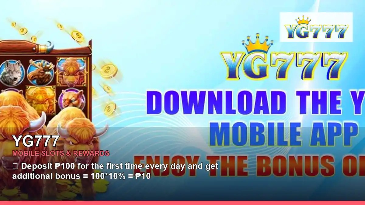 YG777 mobile slots promotion for Philippine players